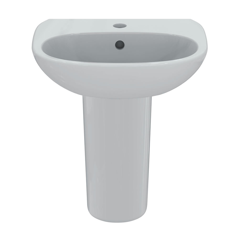Cutout image of Ideal Standard Tesi 450mm Cloakroom Semi-Pedestal Basin